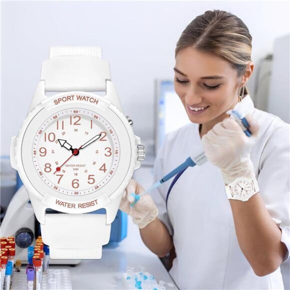 Waterproof Nurse Watch for Medical Professionals Students Women Men, Night - Picture 5 of 7